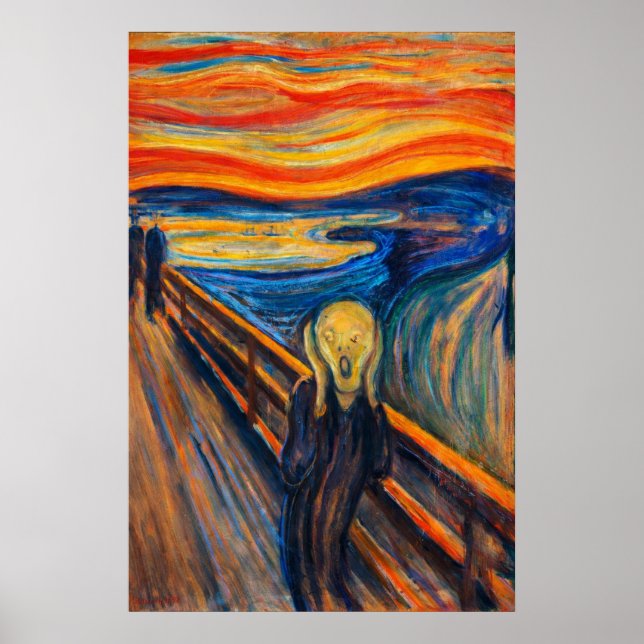 The Scream by Edvard Munch Poster (Front)
