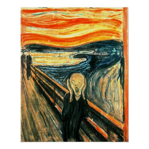 The Scream by Edvard Munch Poster