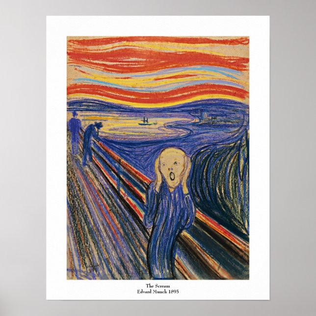 The Scream by Edvard Munch Poster (Front)