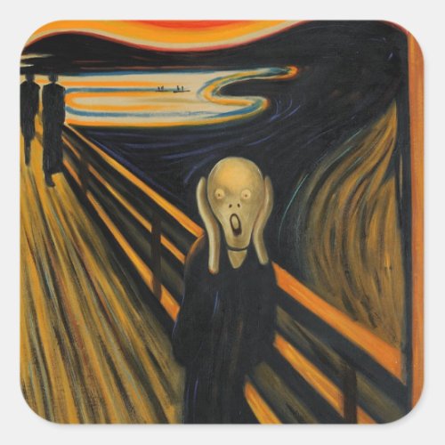 The Scream by Edvard Munch Square Sticker