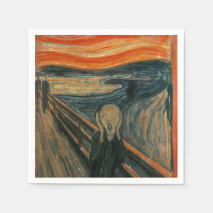 The scream by Edvard Munch,symbolist painter Paper Napkins