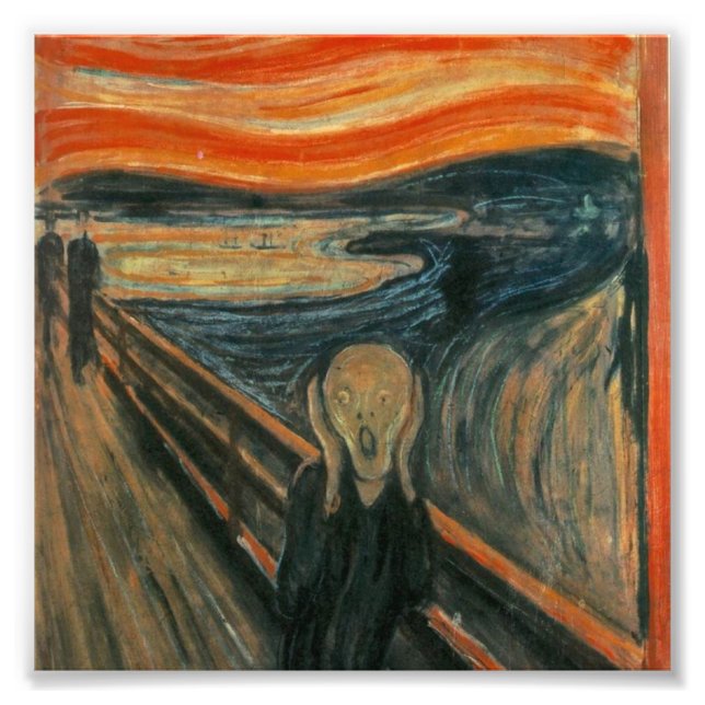 The scream by Edvard Munch,symbolist painter Photo Print (Front)