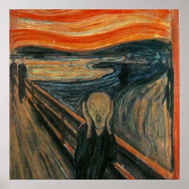 The scream by Edvard Munch,symbolist painter Poster (Front)