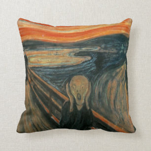 The scream by Edvard Munch,symbolist painter Throw Pillow