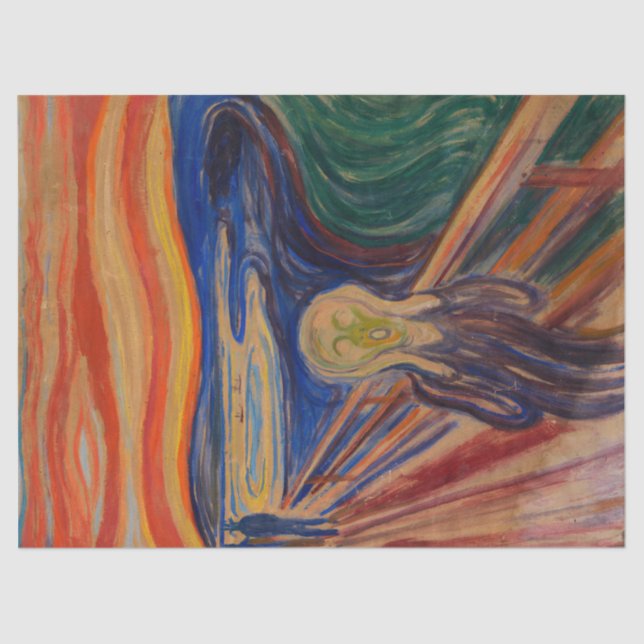 The Scream by Edvard Munch Tissue Paper (Front)