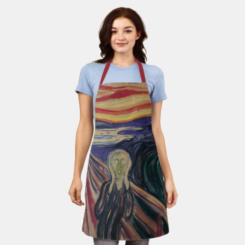 The Scream by Edvard Munch Vintage Expressionism Apron