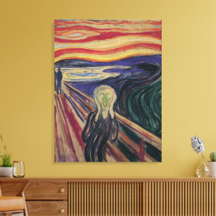 The Scream by Edvard Munch, Vintage Expressionism Canvas Print