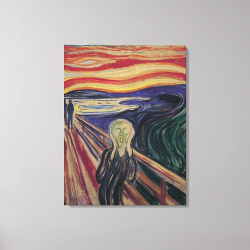 The Scream by Edvard Munch Vintage Expressionism Canvas Print