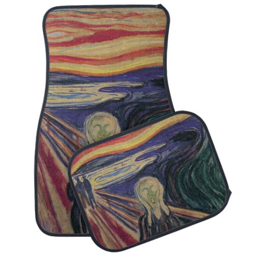The Scream by Edvard Munch Vintage Expressionism Car Floor Mat
