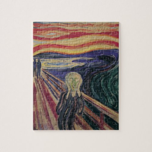 The Scream by Edvard Munch Vintage Expressionism Jigsaw Puzzle