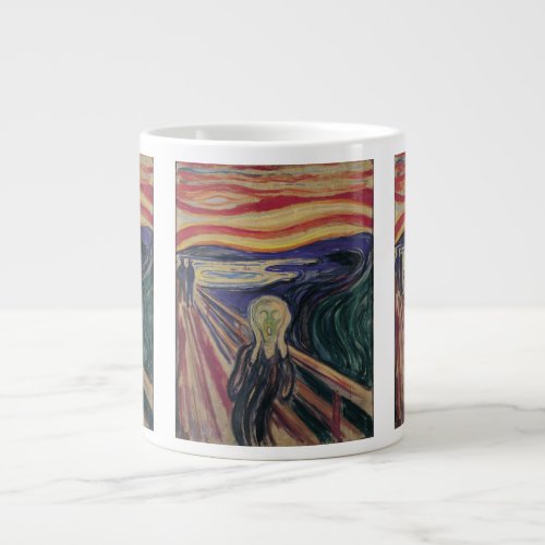 The Scream by Edvard Munch Vintage Expressionism Large Coffee Mug