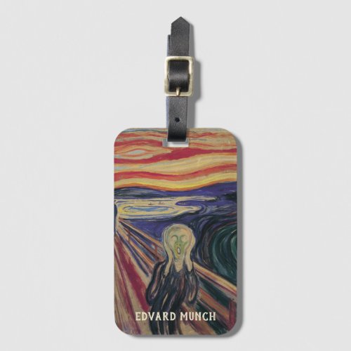The Scream by Edvard Munch Vintage Expressionism Luggage Tag