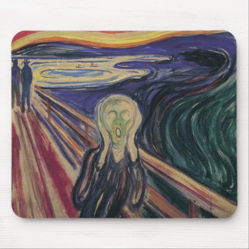 The Scream by Edvard Munch Vintage Expressionism Mouse Pad