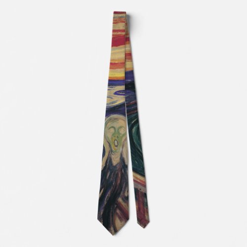 The Scream by Edvard Munch Vintage Expressionism Neck Tie