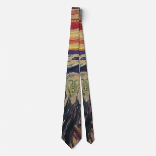 The Scream by Edvard Munch Vintage Expressionism Neck Tie
