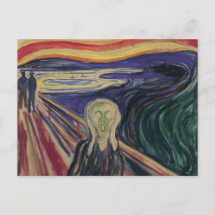 The Scream by Edvard Munch, Vintage Expressionism Postcard