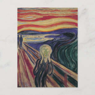 The Scream by Edvard Munch, Vintage Expressionism Postcard