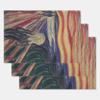 The Scream by Edvard Munch, Vintage Expressionism Wrapping Paper Sheets