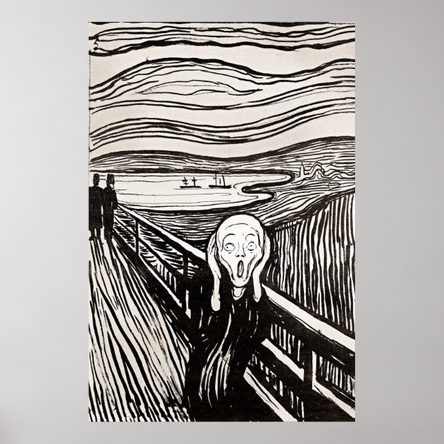 The Scream by Edward Munch Poster (Front)