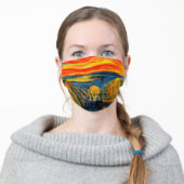 The  Scream  by Munch, Fine Art Adult Cloth Face Mask (Worn)