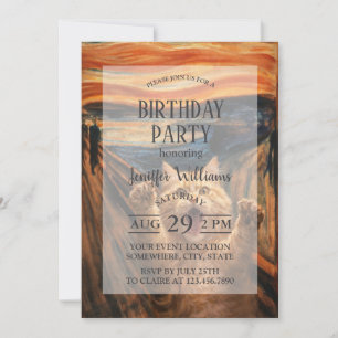The Scream Cat Parody Art                          Invitation