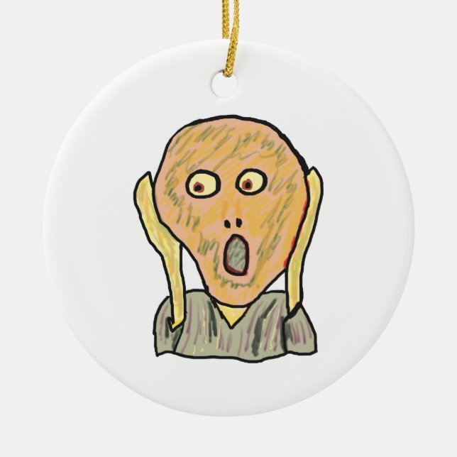 The Scream Ceramic Ornament (Front)