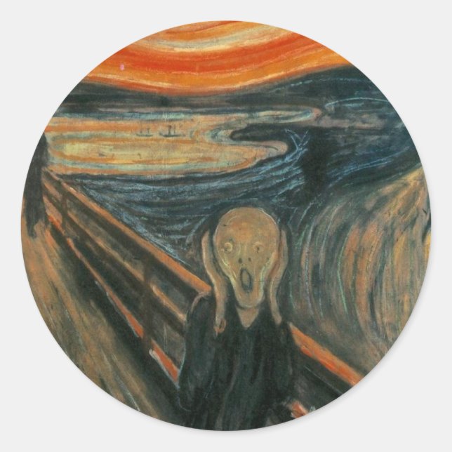 The Scream Classic Round Sticker (Front)