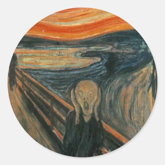 The Scream Classic Round Sticker (Front)