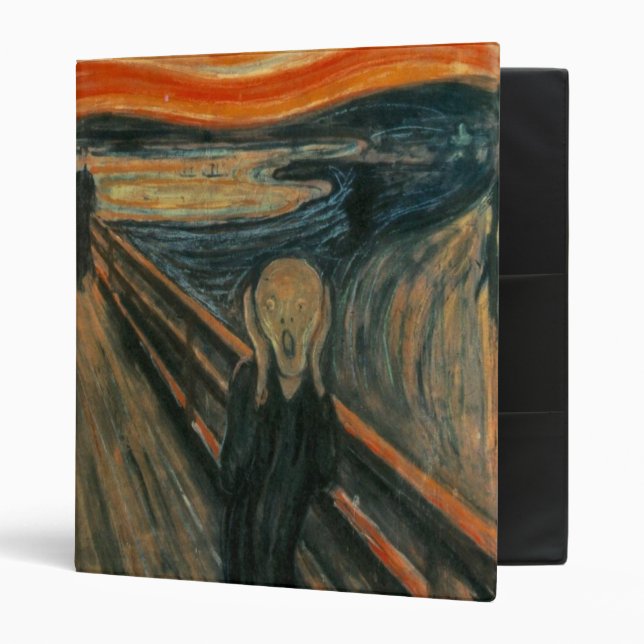 The Scream - Edvard Munch 3 Ring Binder (Front/Inside)