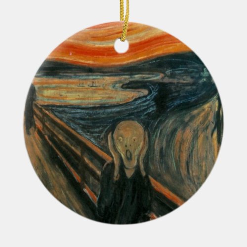 The Scream _ Edvard Munch Ceramic Ornament
