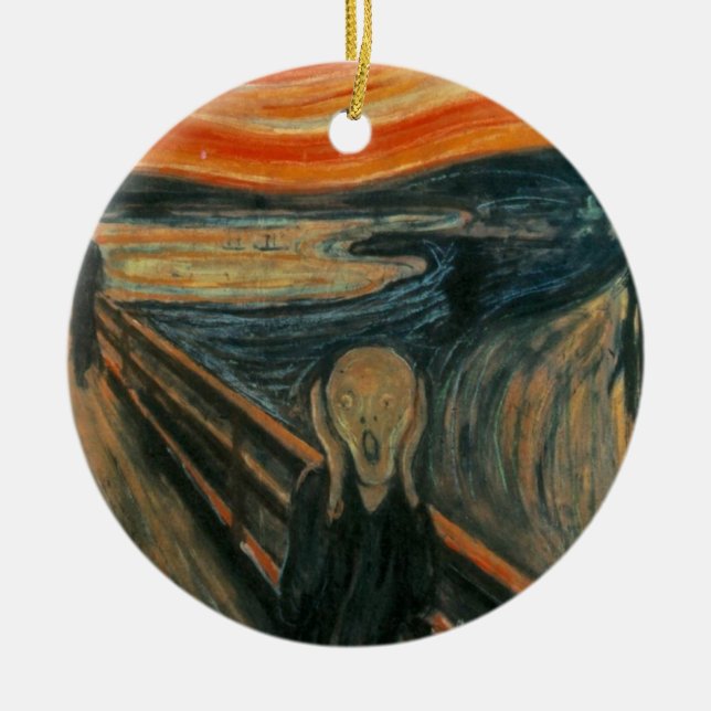 The Scream - Edvard Munch Ceramic Ornament (Front)