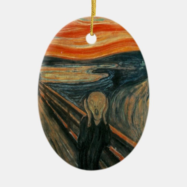 The Scream - Edvard Munch Ceramic Ornament (Front)