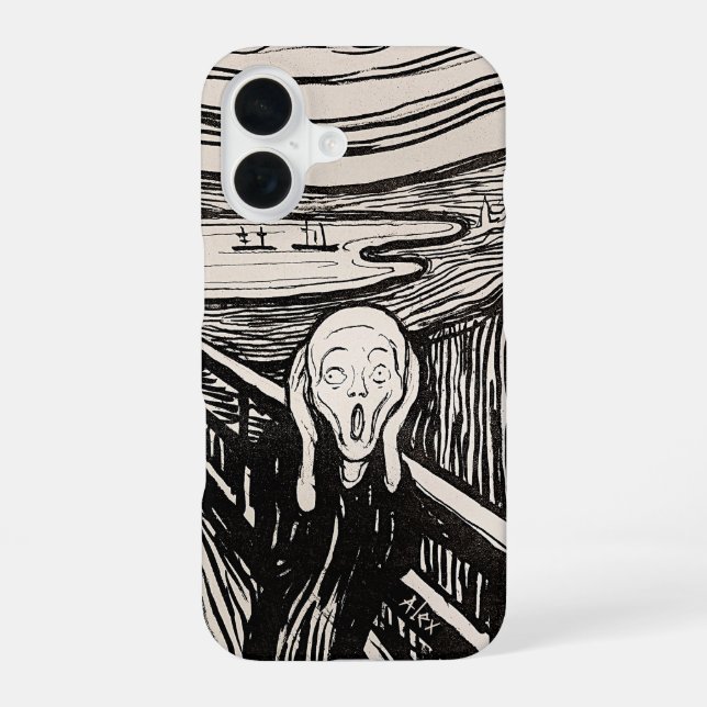 The Scream – Edvard Munch – Custom Text  iPhone Case (Back)