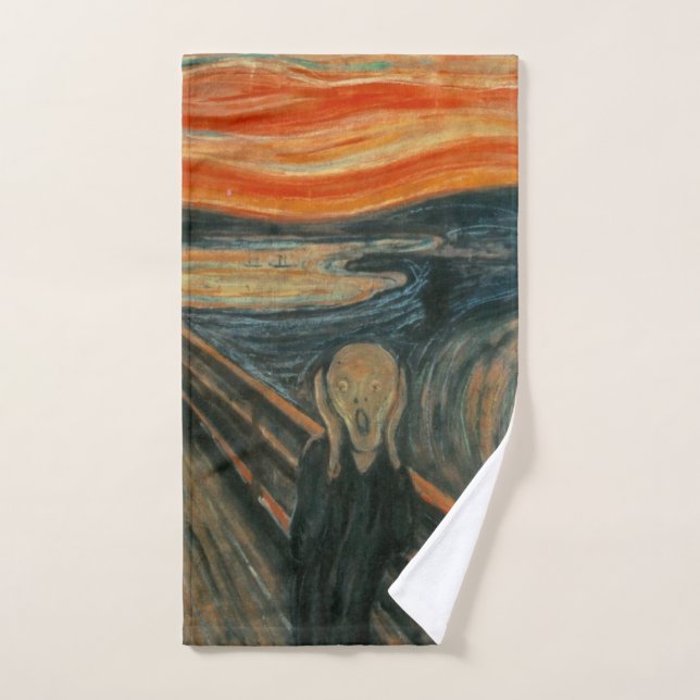 The Scream - Edvard Munch Hand Towel (Hand Towel)