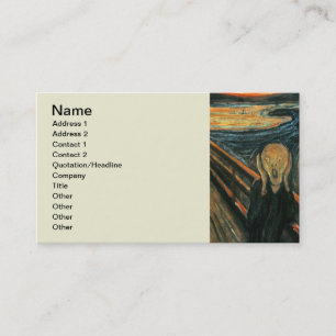 The Scream Edvard Munch Modern Expressionist Art Business Card