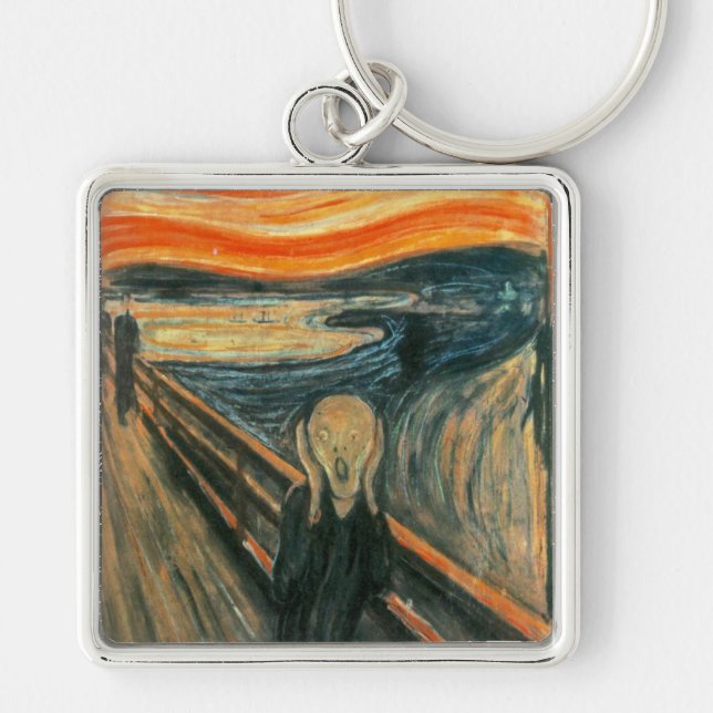 The Scream Edvard Munch Modern Expressionist Art Keychain (Front)
