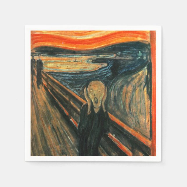 The Scream Edvard Munch Modern Expressionist Art Napkins (Front)