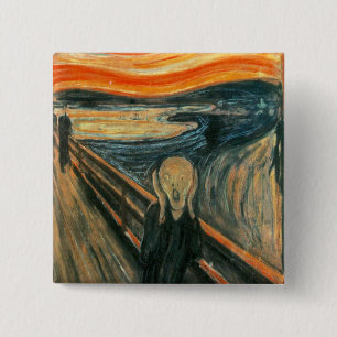The Scream Edvard Munch Modern Expressionist Art Pinback Button