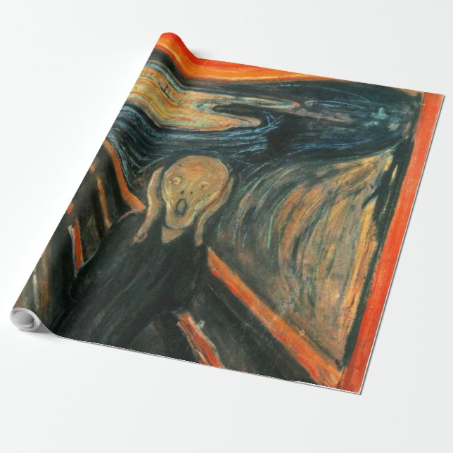 The Scream Edvard Munch Modern Expressionist Art Wrapping Paper (Unrolled)