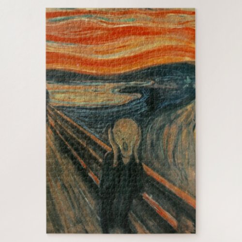 The Scream _ Edvard Munch  Red blue Black Jigsaw Puzzle