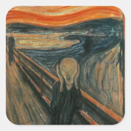 The Scream _ Edvard Munch Square Sticker