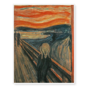 The Scream - Edvard Munch Temporary Tattoos