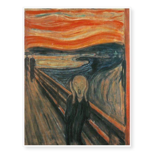 The Scream - Edvard Munch Temporary Tattoos (Front)