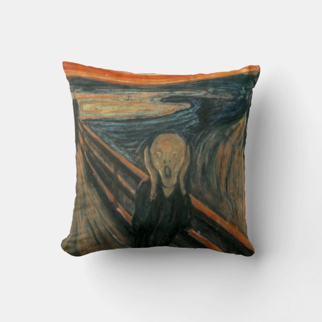 The Scream - Edvard Munch Throw Pillow (Front)