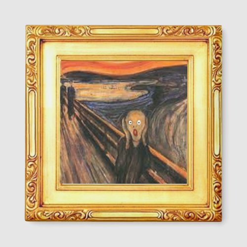 The Scream Fine Art  by Edvard Munch  Magnet