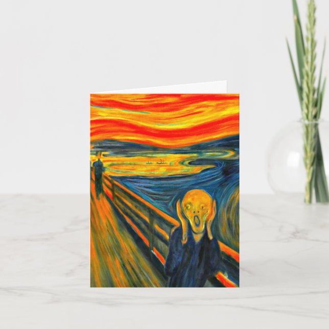 The Scream, Fine Art by Munch Holiday Card (Front)