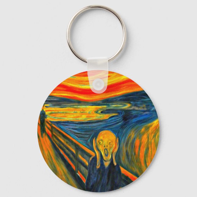 The Scream, Fine Art by Munch, Keychain (Front)