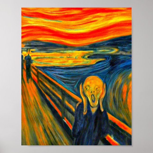 The Scream, FIne Art by Munch,  Poster (Front)