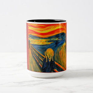 The Scream, FIne Art by Munch, Two-Tone Coffee Mug