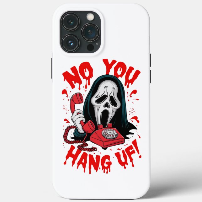 the _Scream_ franchise holding a redtelephone Case-Mate iPhone Case (Back)